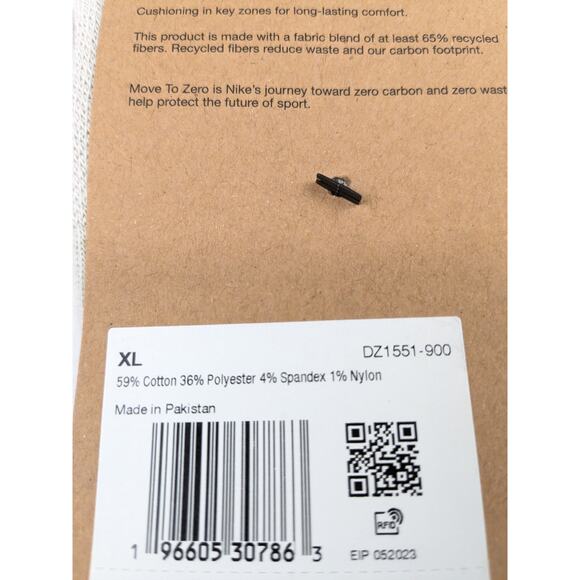 Nike Everyday Plus Undyed Cushioned Crew Socks 2pk - Men 12-15 - Picture 4 of 7